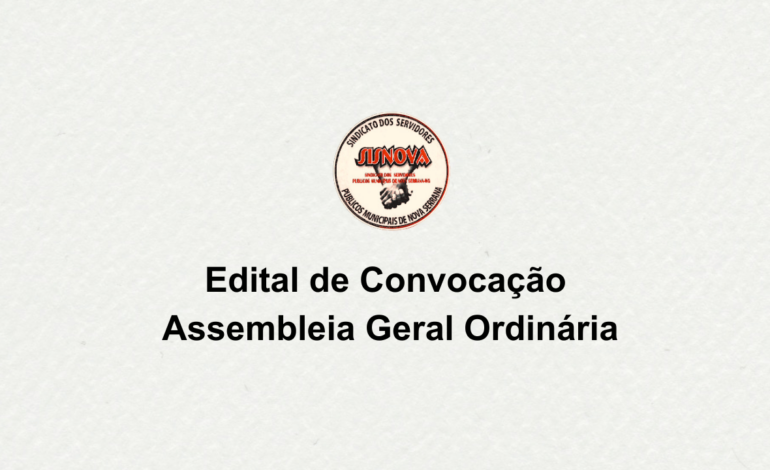 Edital de Convocação Assembleia Geral Ordinária