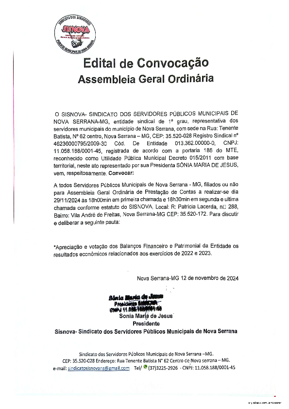 Assembleia Ordinária