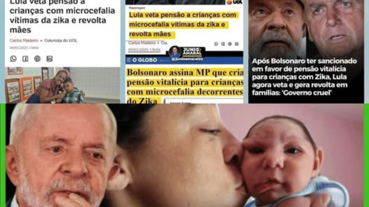 FAKE: É falso que Lula suspendeu pensão para crianças com microcefalia