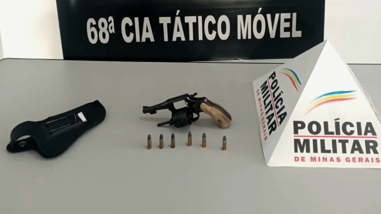 Homem preso e arma de fogo apreendida na Fazenda Paraná 