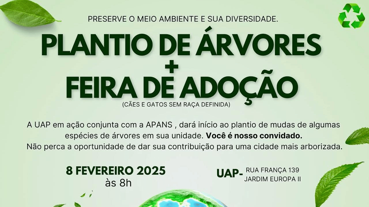 Jardim Europa II recebe ação de preservação ambiental e feira de adoção de animais