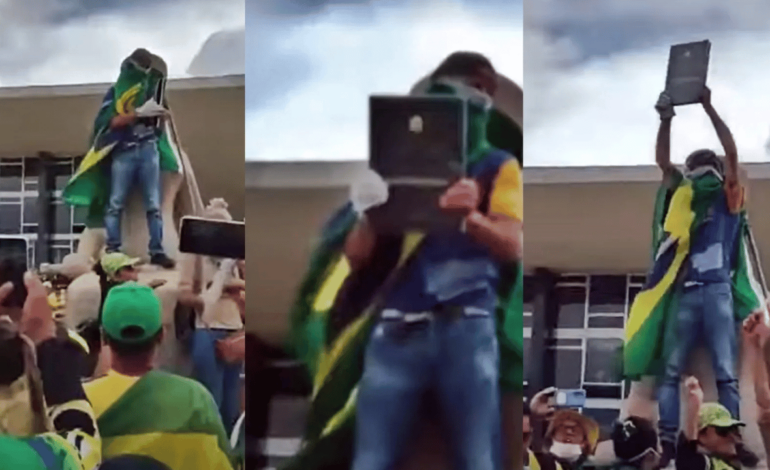 Foragido que furtou réplica da Constituição durante invasão em Brasília é preso em MG