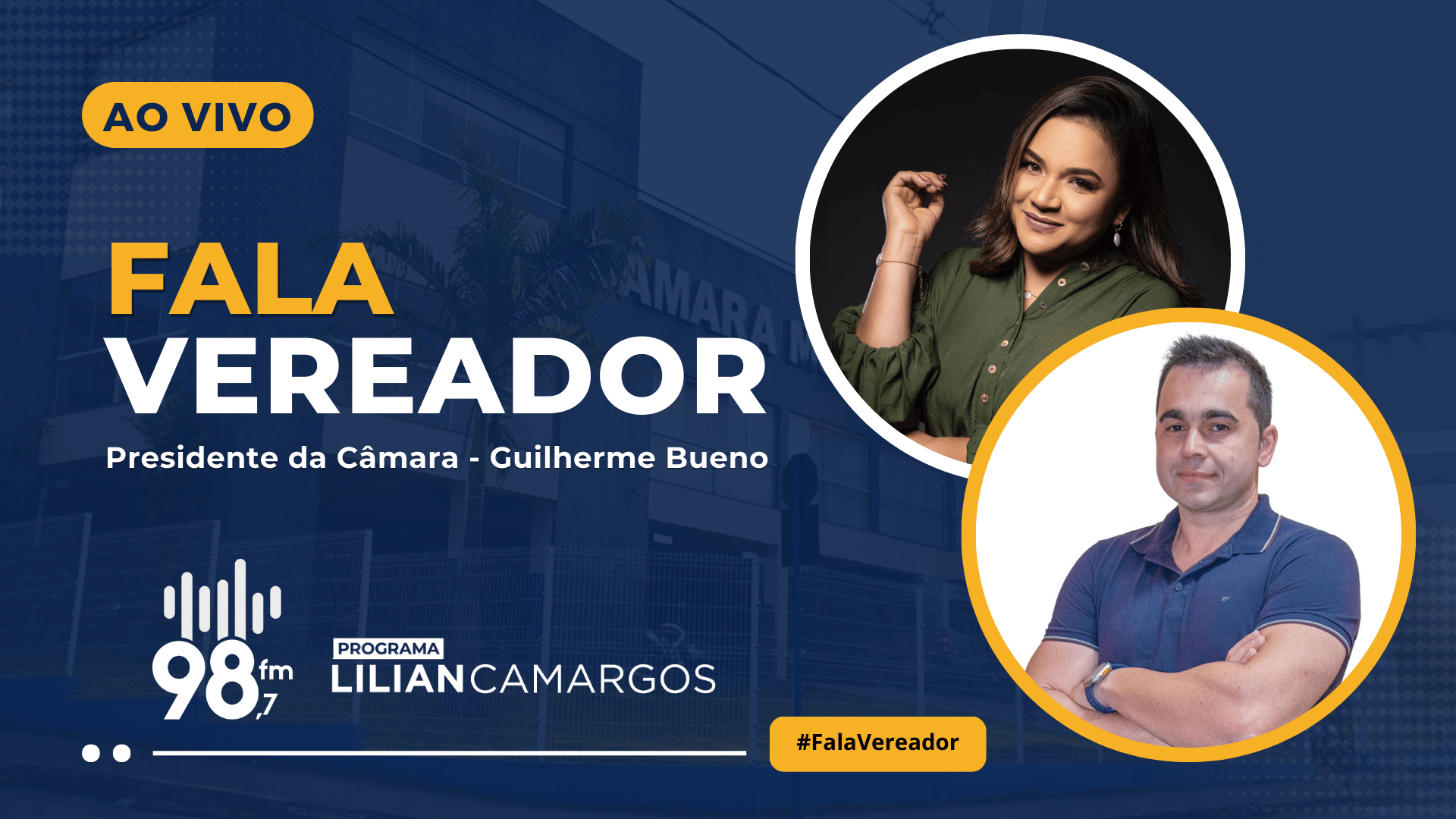 Fala Vereador com o Presidente da Câmara, Guilherme Bueno