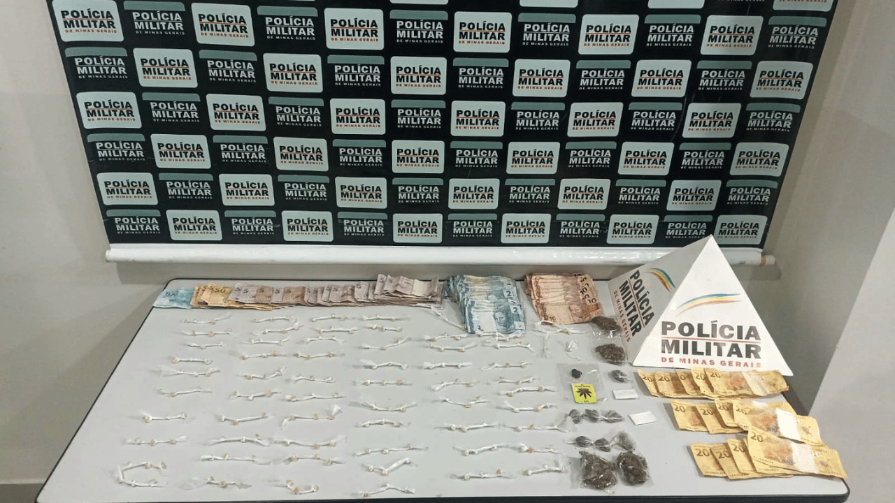 Trio é preso por tráfico de drogas no Bairro Dom Bosco, em Nova Serrana