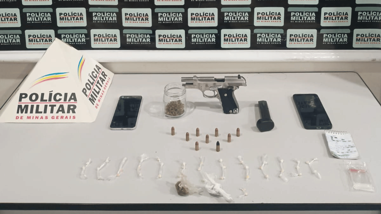 Casal preso com drogas, armas e munições no Cidade Nova 
