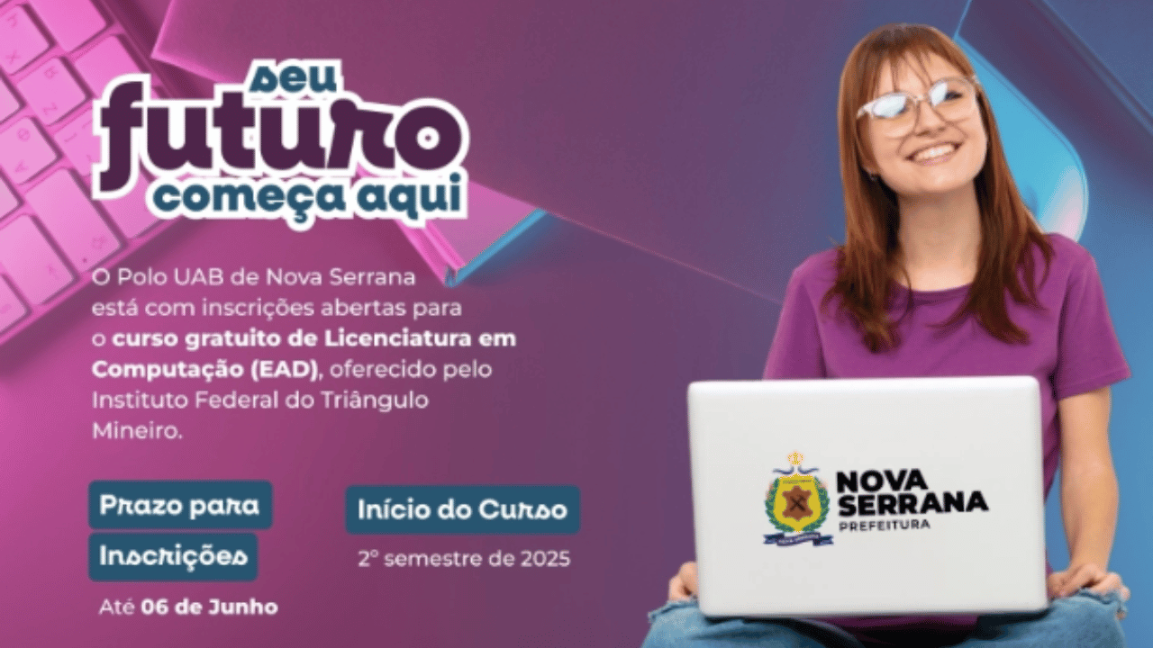 Polo da UAB de Nova Serrana abre inscrições para Licenciatura em Computação a distância