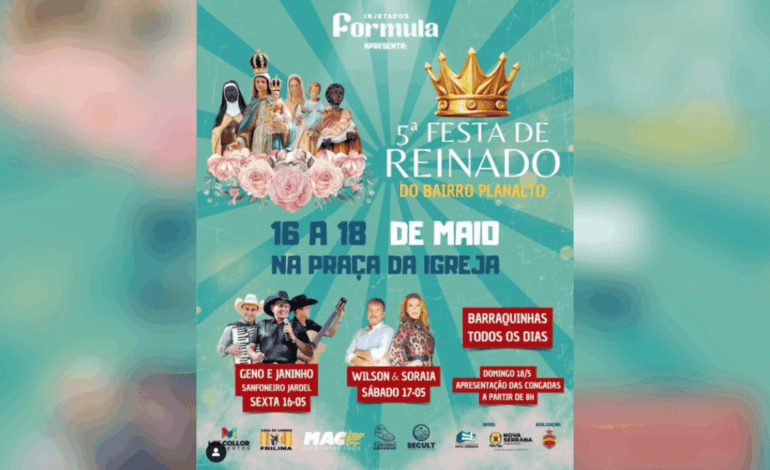 Festa de Reinado do Bairro Planalto já tem data marcada; confira a programação