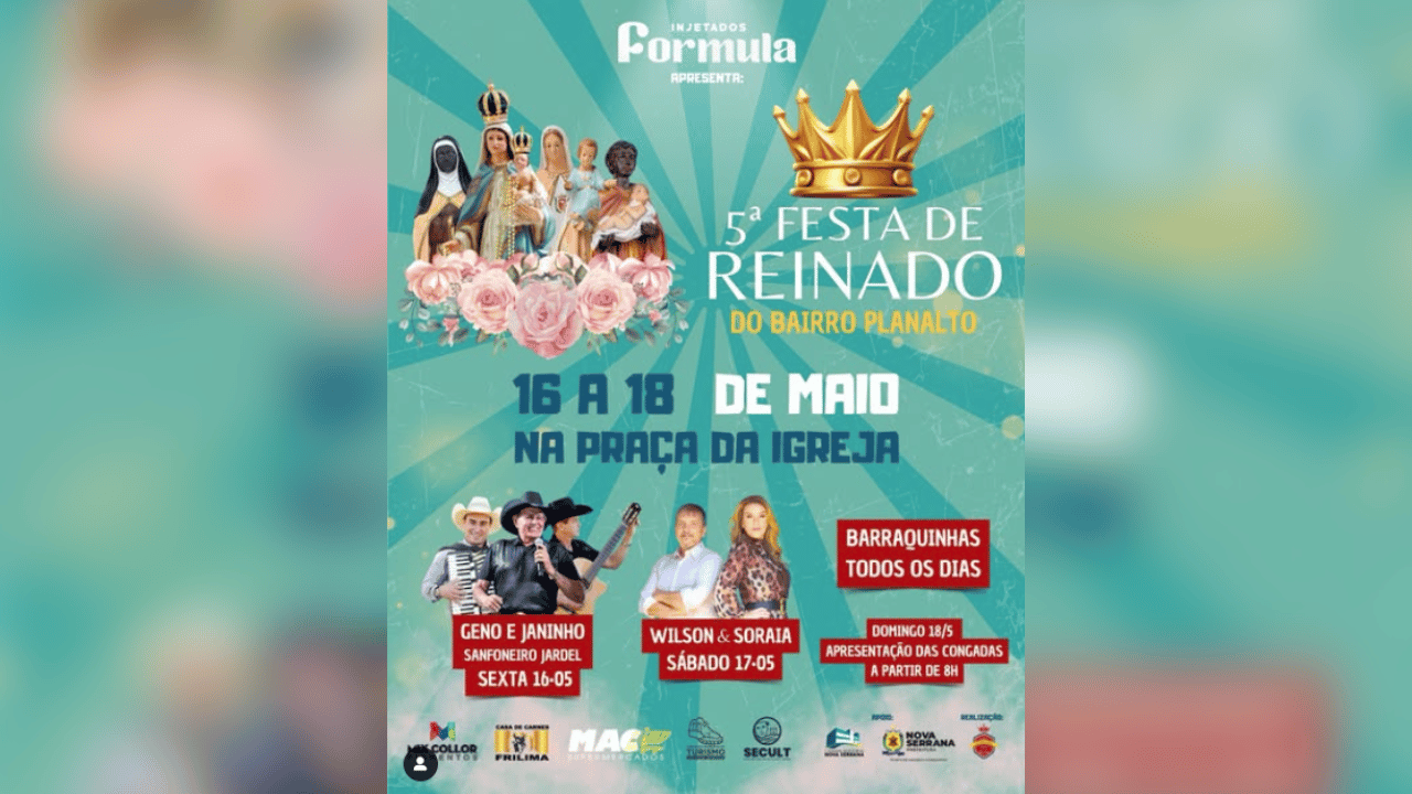 Festa de Reinado do Bairro Planalto já tem data marcada; confira a programação