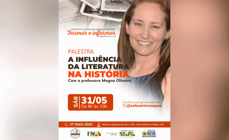 Sebo Entre Aspas promove palestra sobre a influência da literatura na história