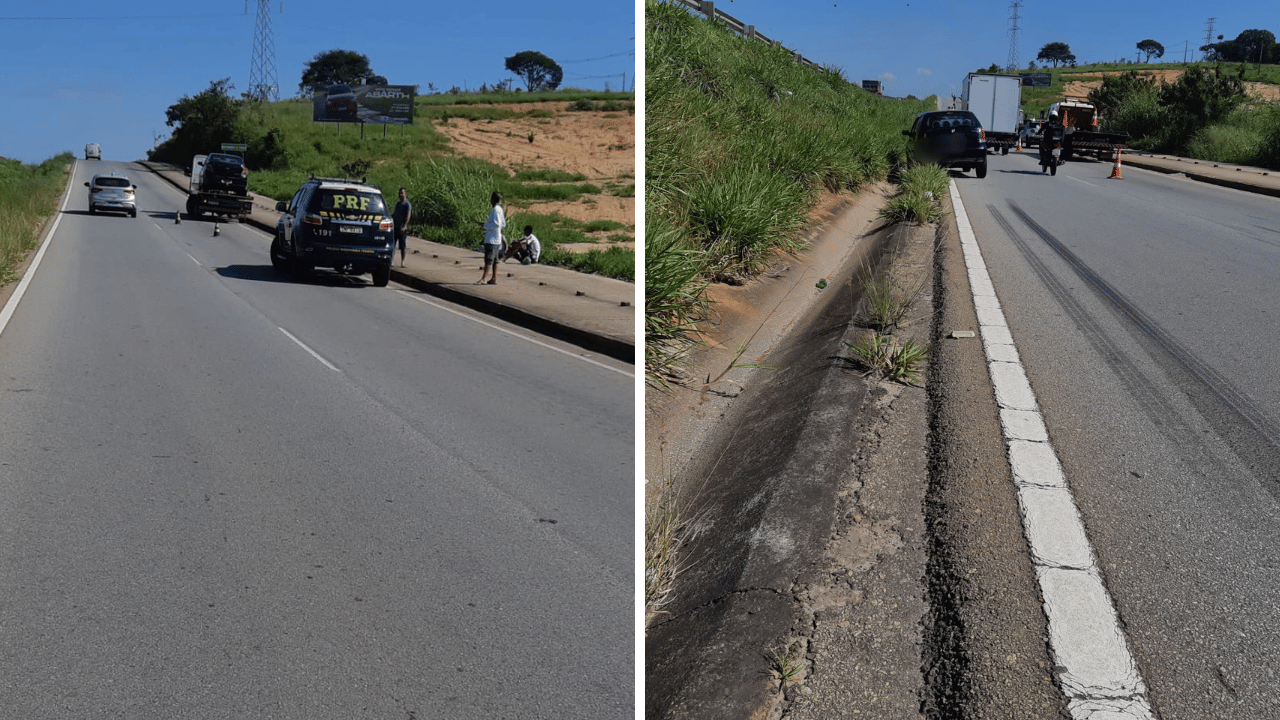 Dois acidentes são registrados na BR-262 em Nova Serrana; motociclistas ficam gravemente feridos