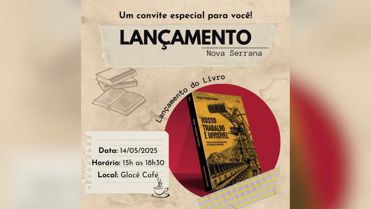Com o título ‘Nosso Trabalho é Invisível’, autor de Nova Serrana, Thiago Mendes aborda a saúde mental no ambiente de trabalho em novo livro