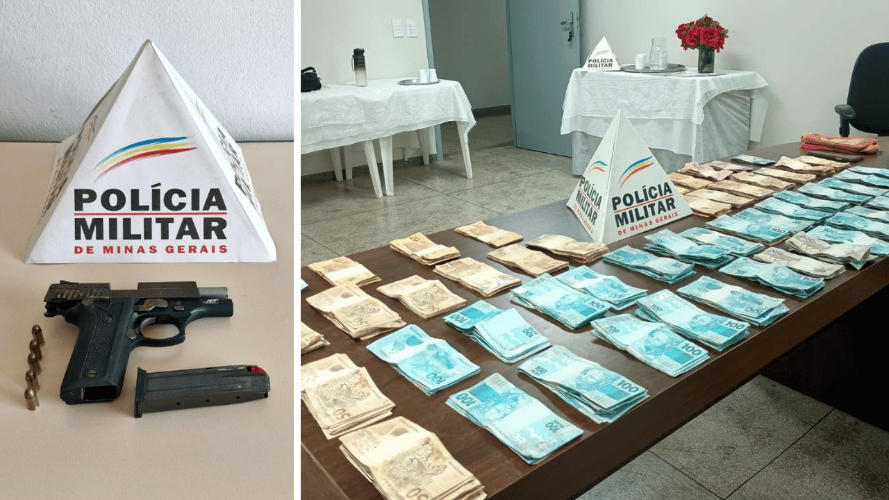 Polícia Militar recupera veículo e dinheiro roubados, apreende arma e prende suspeito em Araújos