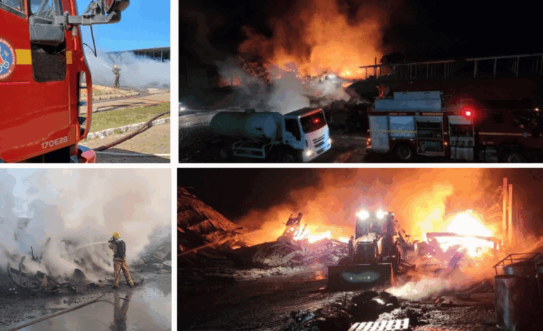 Incêndio atinge indústria de calçados em Itapecerica