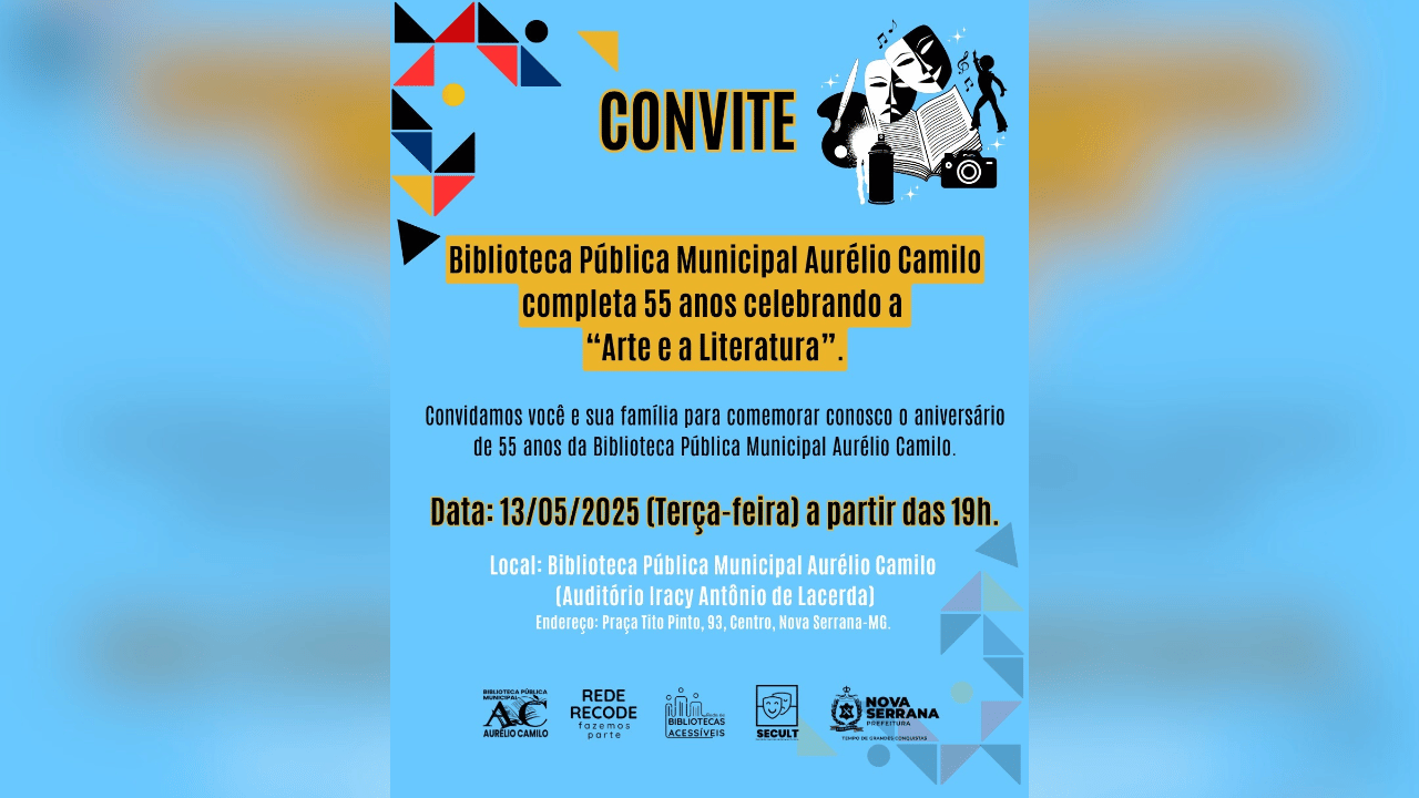 Biblioteca Pública Municipal Aurélio Camilo celebra hoje 55 anos de história em Nova Serrana