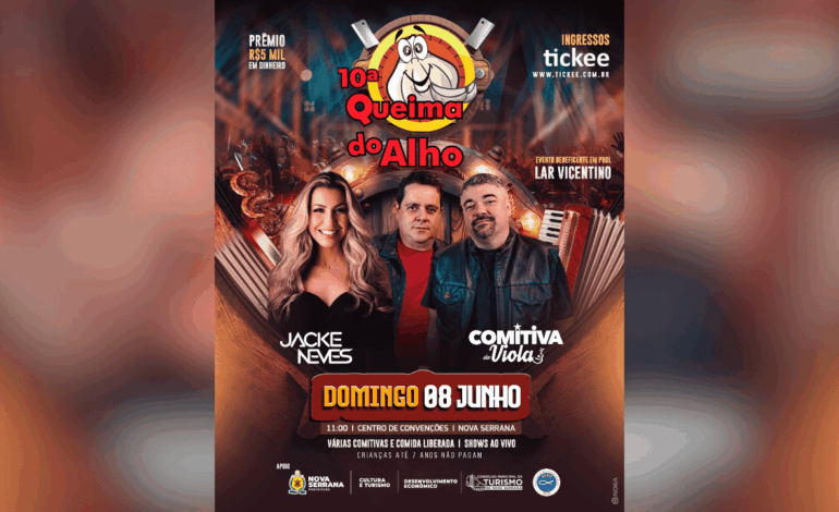 Queima do Alho 2025 acontece em Nova Serrana no dia 08 de junho