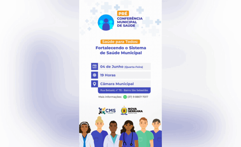 Comunidade é convidada a participar da Pré-Conferência de Saúde em Nova Serrana