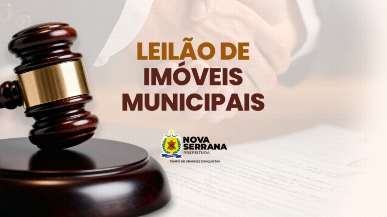 Prefeitura de Nova Serrana realiza leilão eletrônico de imóveis no dia 17 de março