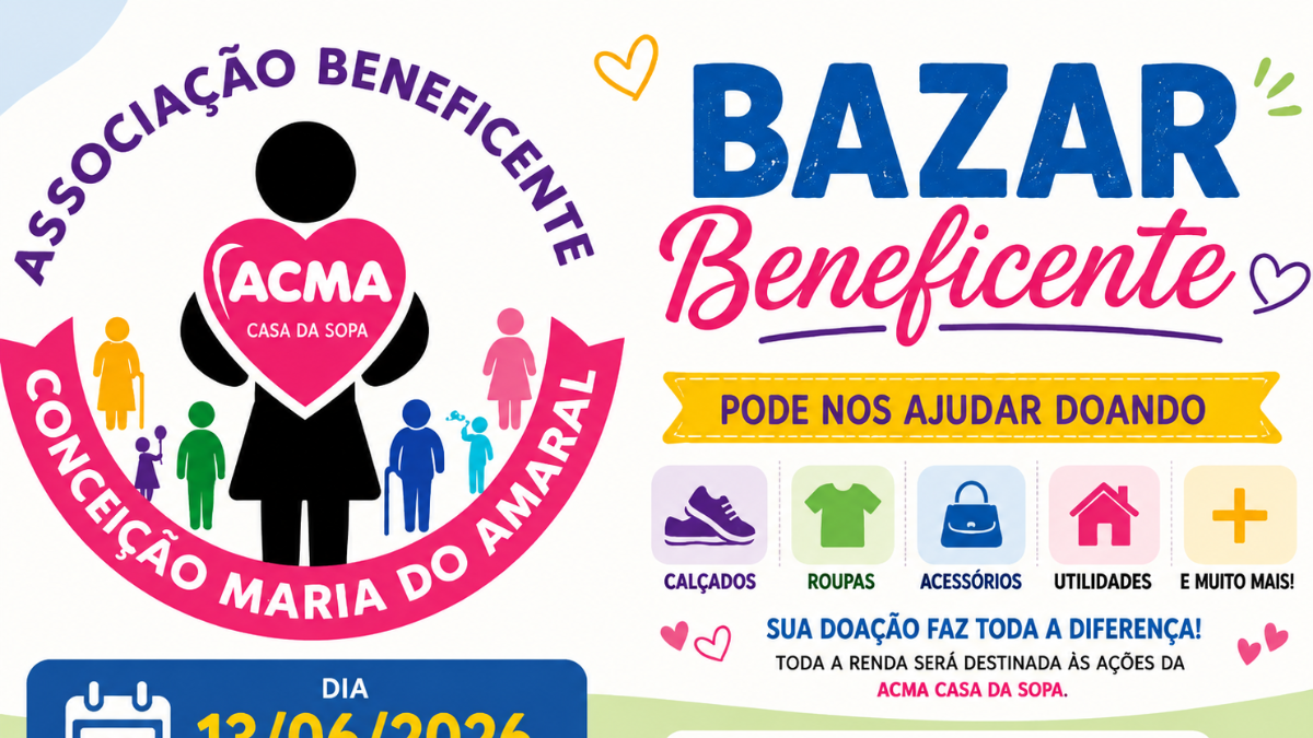 Casa da Sopa promove bazar beneficente e recebe doações para manter atividades sociais