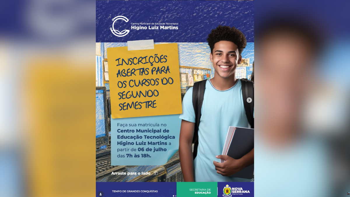 Continuam abertas as inscrições para cursos gratuitos de Inglês, Elétrica e Auxiliar Administrativo no CMET