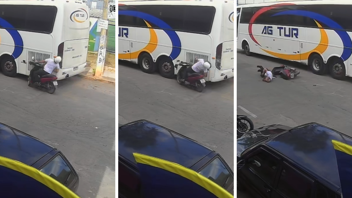 Motociclista fica ferido após bater na traseira de ônibus em Nova Serrana