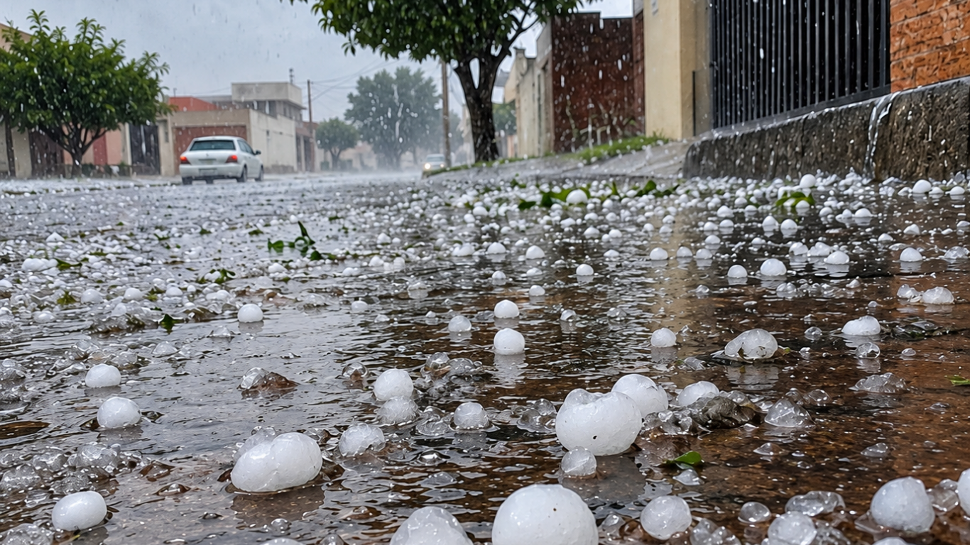 Tempestade com granizo atinge cidades do Centro-Oeste de Minas e causa danos